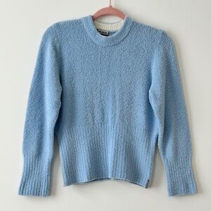 Columbia Blue Fuzzy Fleece Vertex Crewneck Sweater